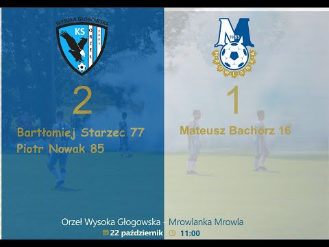 SKRÓT 22.10.2023 Orzeł Wysoka Głogowska 2-1 Mrowlanka Mrowla