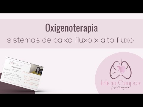 Oxigenoterapia: sistemas de baixo fluxo e de alto fluxo