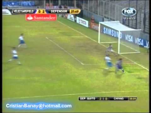 Velez 1 Defensor Sporting 3 Copa Libertadores 2012 Los goles(17/4/2012)