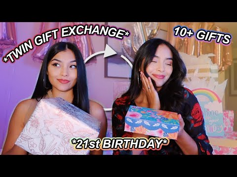 TWIN BIRTHDAY GIFT SWAP! | MontoyaTwinz
