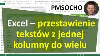 Excel - Wartości z jednej kolumny do wielu czyli piwotowanie w Power Query [odc.847]