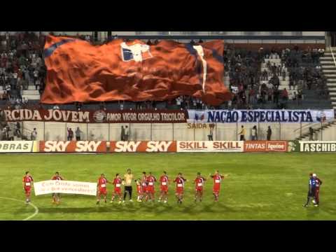 Guará 2x1 Guarani - Entrada jogadores e torcida com bandeirão