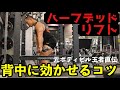 【ハーフデッドリフト】腰が痛い悩みが解決!背中に効かせるフォームを解説!