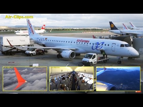 Air Europa Embraer 195 Madrid to Palma de Mallorca  [AirClips full flight series]