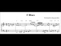F Blues for solo piano (sheet music)