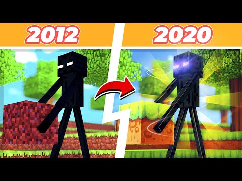 Evolution of Enderman from Minecraft (2012-2020)