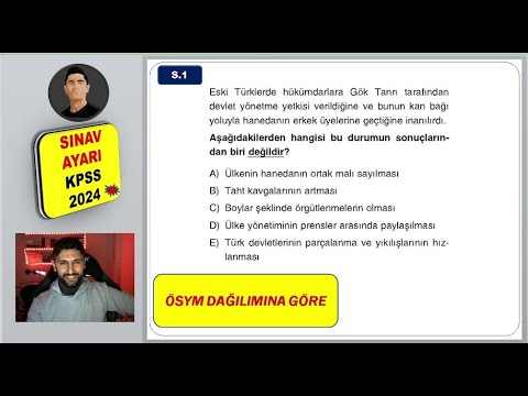 34) Sınav Ayarı 27 Soruluk KPSS Tarih Denemesi - KPSS 2024