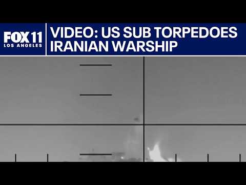 Video shows US submarine torpedo Iran’s IRIS Dena ship