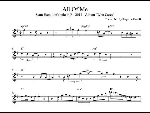 All of me in f concert - Scott Hamilton's solo played by Serge Le Goueff