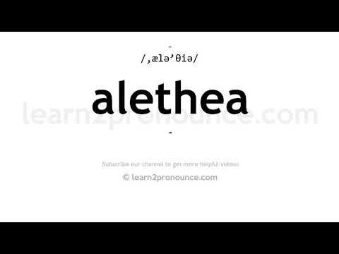 How to pronounce Alethea | English pronunciation