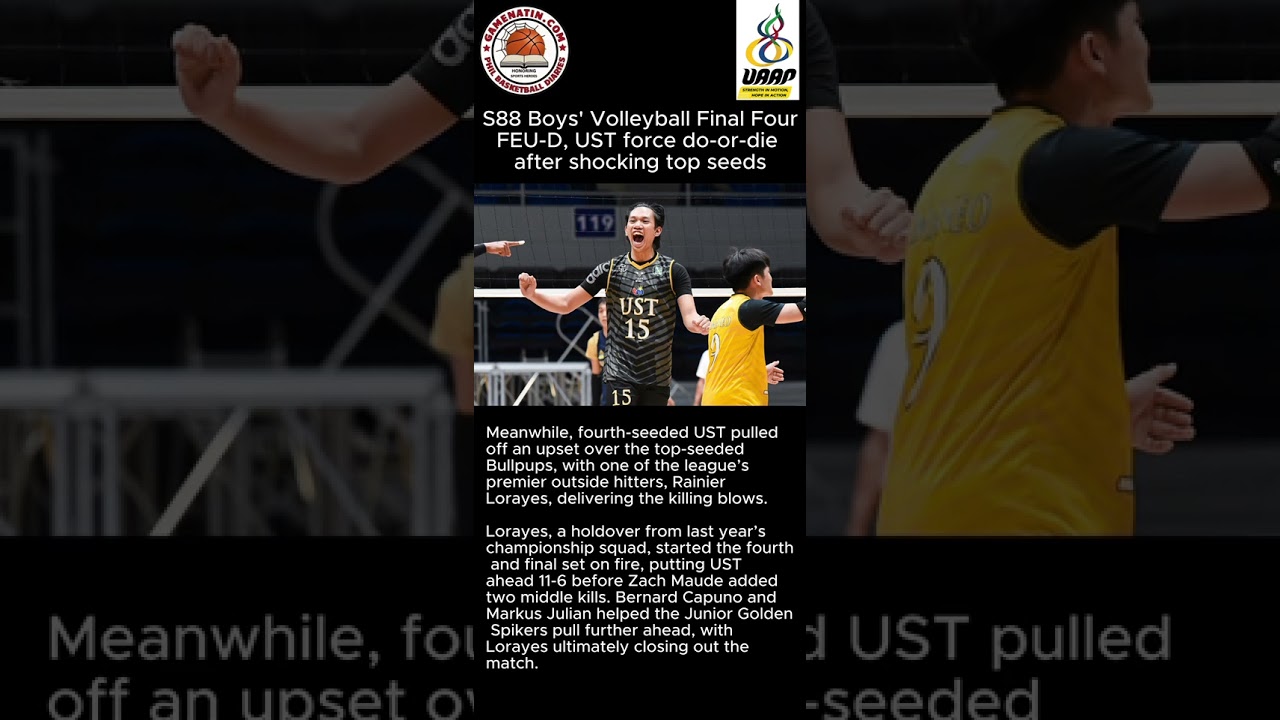 UAAP Boys' Volleyball: FEU, UST force sudden-death games in Final 4 series vs UE, NU