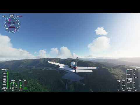 Microsoft Flight Simulator 2020, Norway. Bergen Airport (BGO) - Førde Airport, Bringeland (FDE)