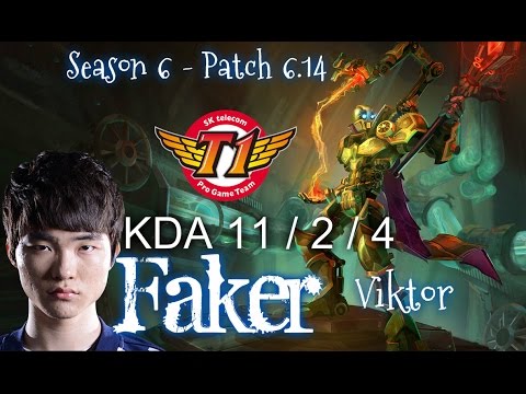 SKT T1 Faker VIKTOR vs YASUO Mid - Patch 6.14 KR Ranked | League of Legends