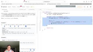 YouTube video 'Leetcode Solution - 2042 Check if Numbers Are Ascending in a Sentence'