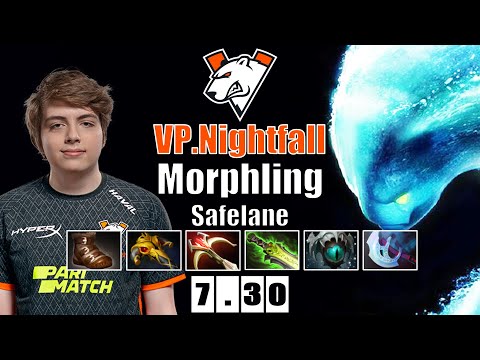 Morphling Safelane | VP.Nightfall | INSANE 22 KILLS 7.30 MORPHLING | 7.30 Gameplay Highlights
