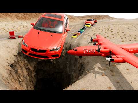 🔥 BIG & SMALL CARS vs GIANT PIT X LEAP OF DEATH MIX 💀💥 – BeamNG.drive Ultimate Crossover Challenge