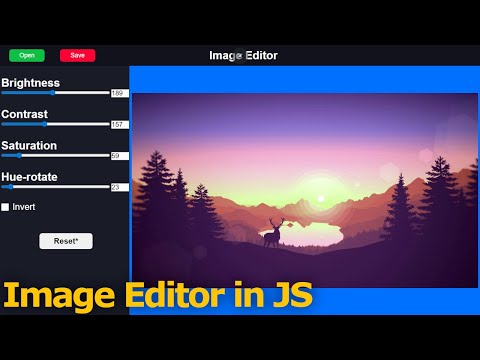 Image Editor In Html Css And Js Javascript Tutorial