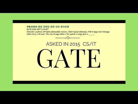 GATE 2015 (Set 1) CS/IT | Page Table Size