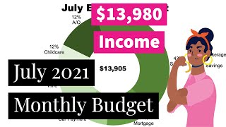 July 2021 Budget with Me | $13,900 income | Financial Independence