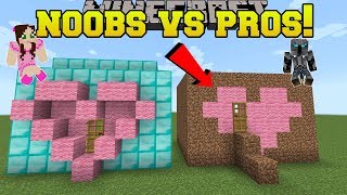 Minecraft: NOOBS VS PROS!!! - BUILD BATTLE TEAMS!! - Mini-Game