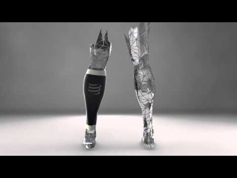 Compressport Manguitos de gemelo R2 V2 Fluo