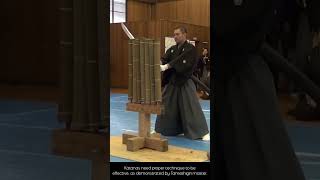 Tameshigiri Master. Sword Cutting.  #shorts #reels
