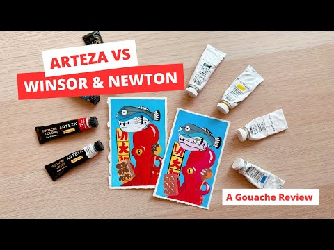 Arteza Gouache vs Winsor & Newton Gouache Review