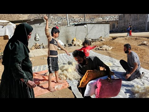 Zahra's cry over the rent and Mustafa's gift: handmade wool pillows!