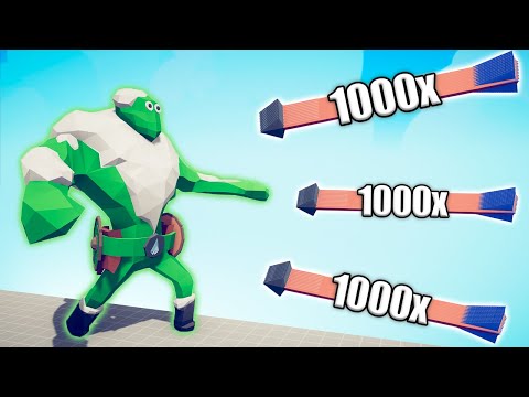 ZOMBIE ICE GIANT vs 1000x OVERPOWERED UNITS - TABS | Totally Accurate Battle Simulator 2023