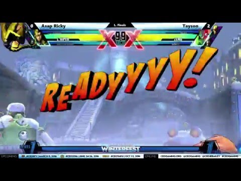 "BBR" UMvC3 At CEO WinterFest 2016 - Asap Ricky vs Tayson  (1080p HD)