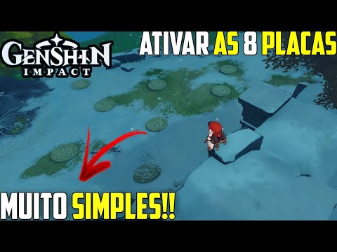 Dragon Spine Puzzle 8 Stone Platforms with Symbols - Genshin Impact