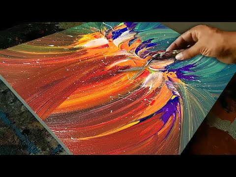 WOW! Colorful Painting / Mesmerizing Abstract Art on Canvas Demo