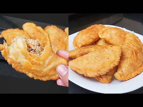 layered flaky crispy karanji| how to make karanji | easy indian sweet
