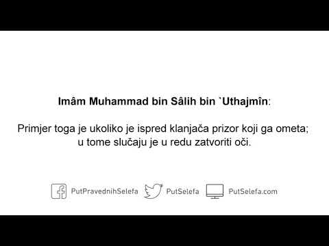 Propis za zatvaranje očiju u namazu