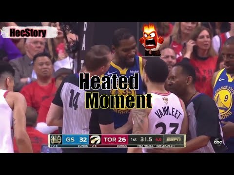Heated moment Durant and VanVleet Game 5 NBA Finals 2019