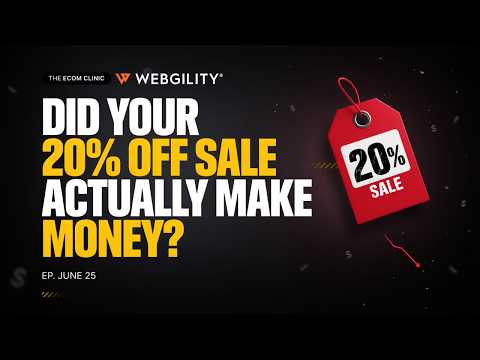You ran a 20% off sale. Did you actually make money?