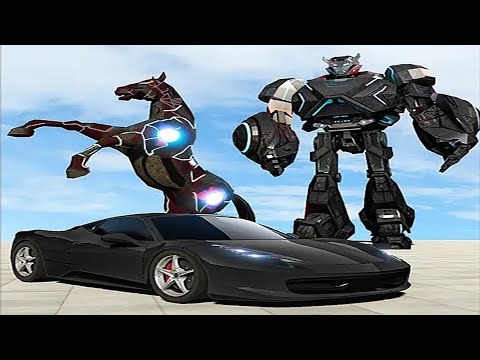 Real Horse Robot Car Transform: Cliff Hanger Horse Robot - Android iOS Gameplay