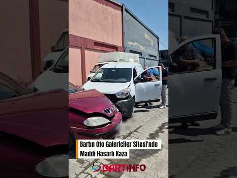 Bartın Oto Galericiler Sitesi'nde Maddi Hasarlı Kaza