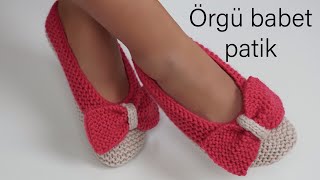 Örgü patik iki şişle / kolay örgü patik modelleri / çeyizlik patik /Figen Ararat