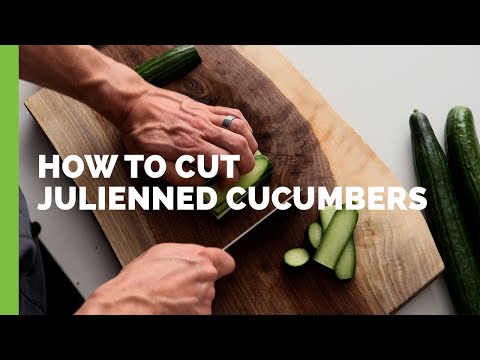 How to Prepare Julienned Cucumbers