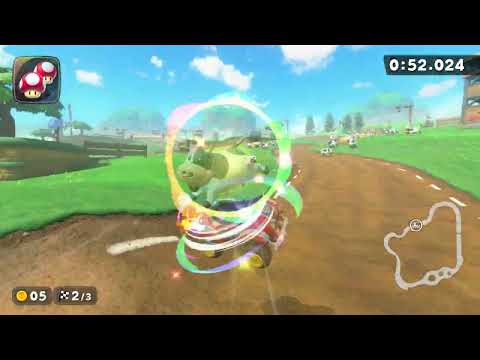 Moo Moo Meadows - 1:58.292 - Kins0 (Mario Kart World world record)