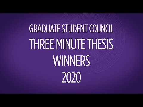 Three Minute Thesis Winners 2020