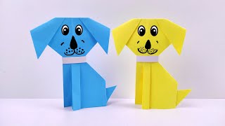 Paper dog | Paper dog making easy | How to make a Paper Dog craft Tutorial | Paper dog origami