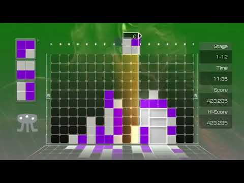 My first time EVER playing Lumines Supernova (Challenge mode "basic")