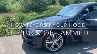 HOW TO OPEN A STUCK OR JAMMED HOOD / BMW