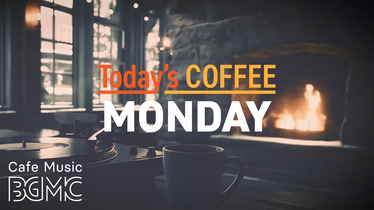 Today's COFFEE MONDAY: 4K Cozy Window Cafe Music ☕ Smooth Jazz & Vinyl for Work