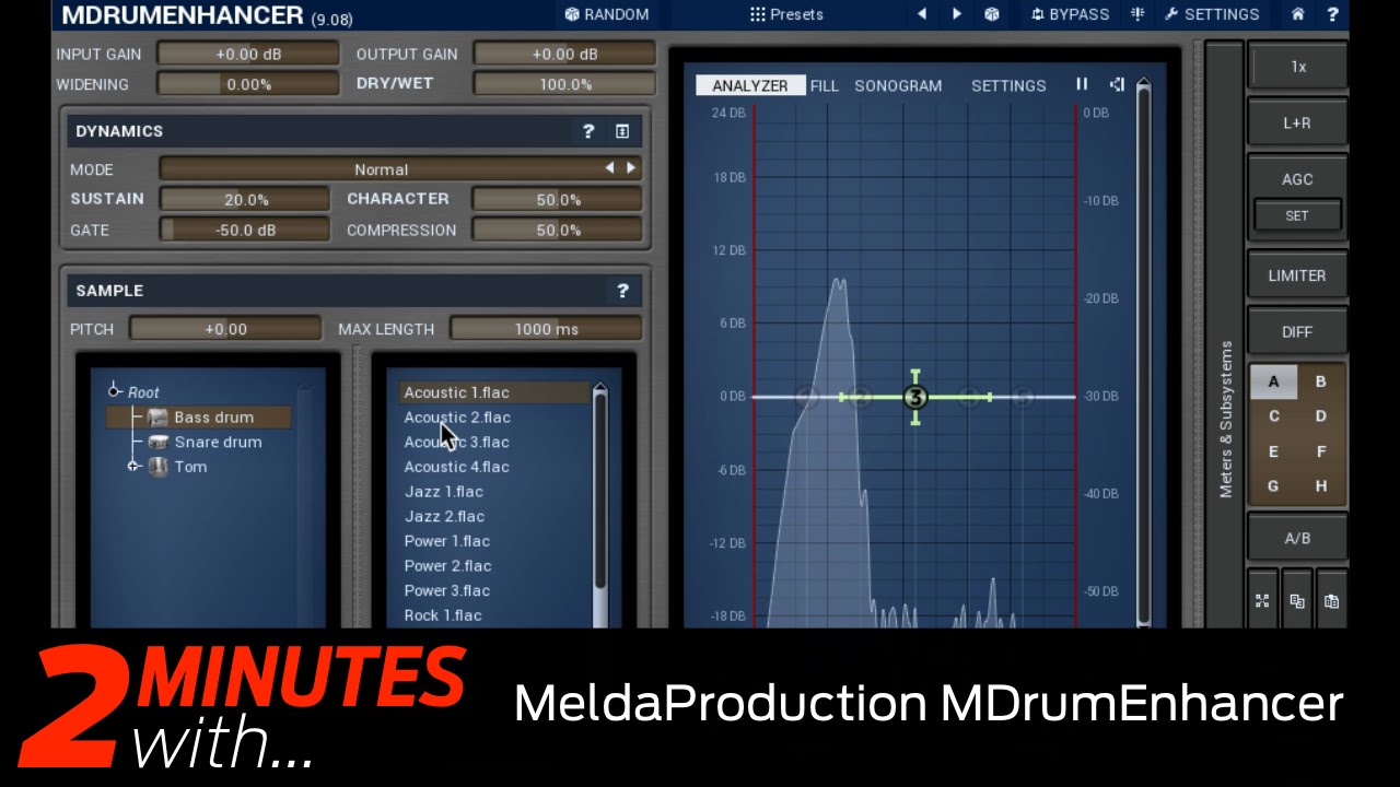MeldaProduction MDrumEnhancer VST/AU plugin in action - YouTube