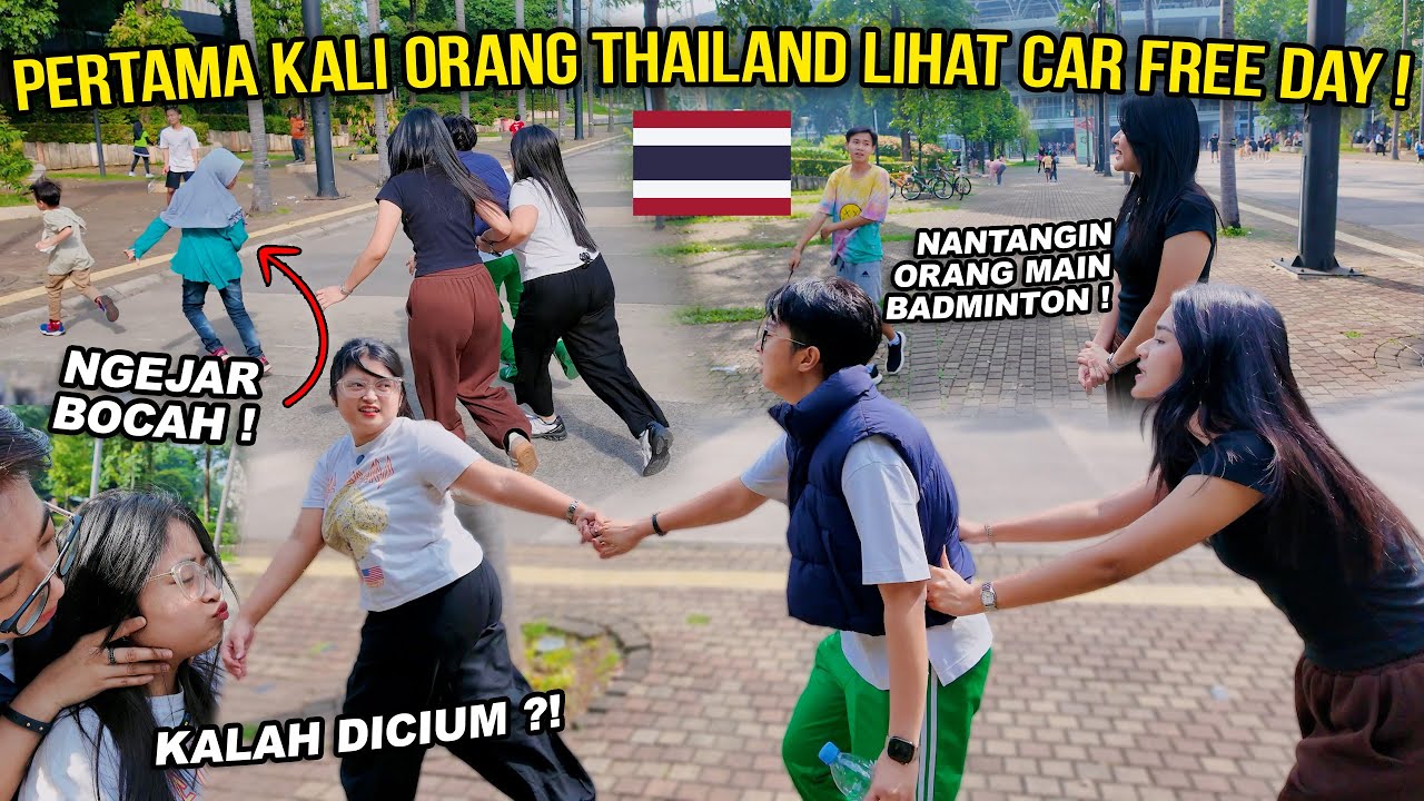 FIRST TIME THAILAND PEOPLE SEE CAR FREE DAY JAKARTA!