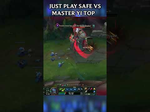 JUST PLAY SAFE VS MASTER YI TOP #shorts