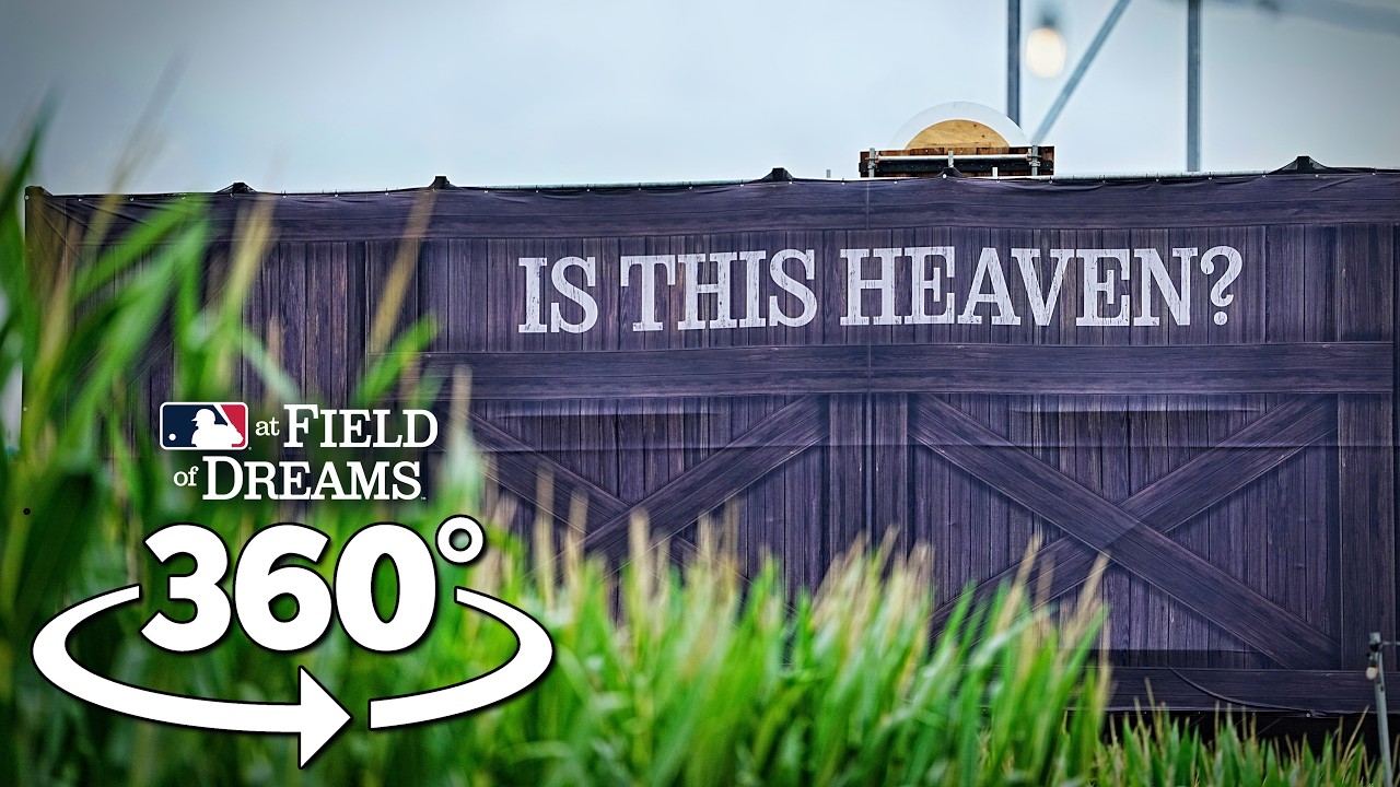 MLB at Field of Dreams 360° Tour | Walk around the movie site & an MLB stadium in a cornfield!